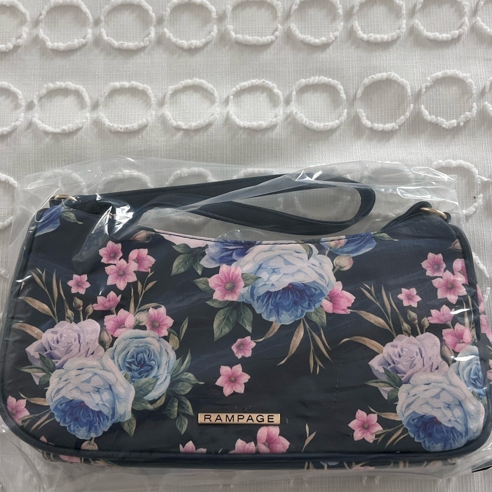 Floral rampage shoulder purse
